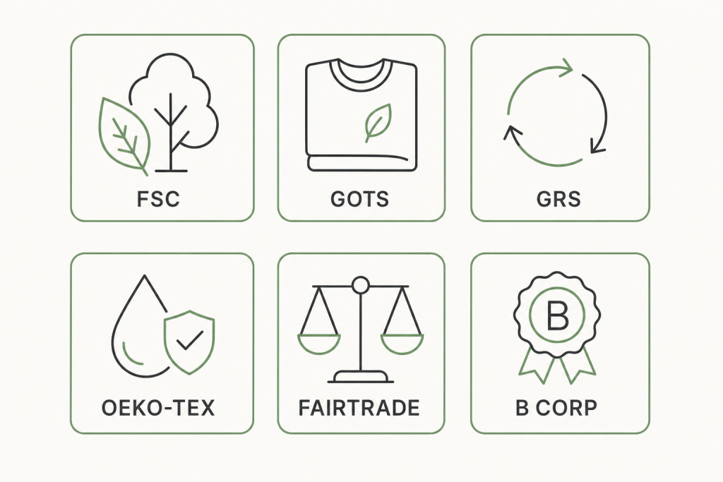 Certifications to ask suppliers for when checking sustainability claims